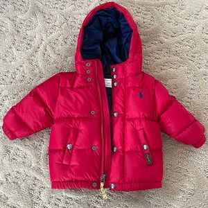 Ralph Lauren Red Down Jacket Size 12M